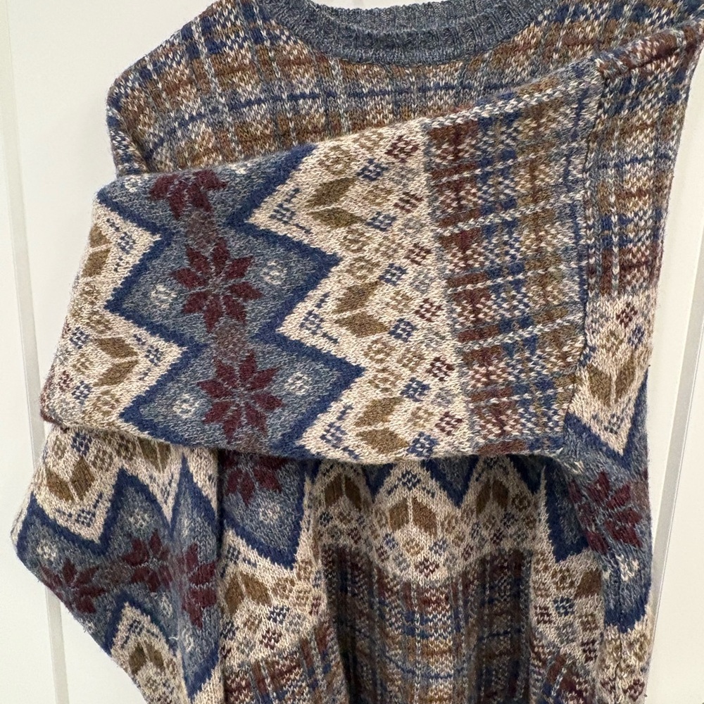 Vintage Scottish Shetland Wool Knit Alpine Club Room Sweater Size Large - Picture 7 of 15